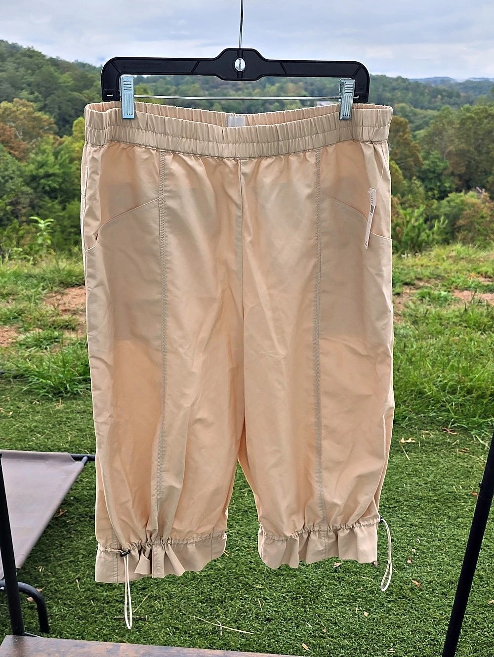 Maeve Cropped Parachute Pants Size Large NWT
